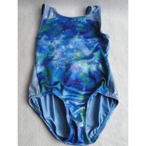 More Than Magic Gorgeous Blue Galaxy Leotard - Girls Size 6/6X